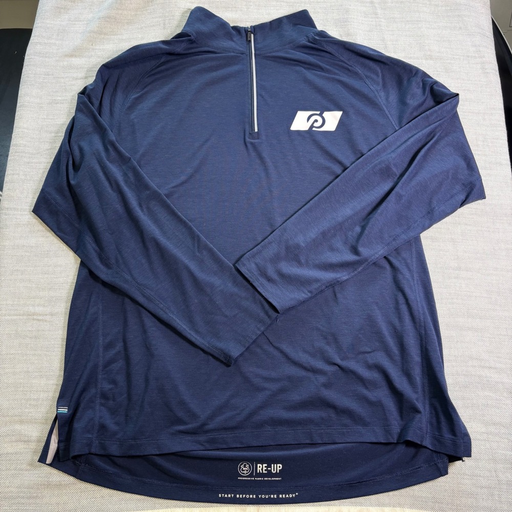 Fourlaps Peloton 1/4 Zip Pullover XXL Navy Blue Activewear Training MSRP $88